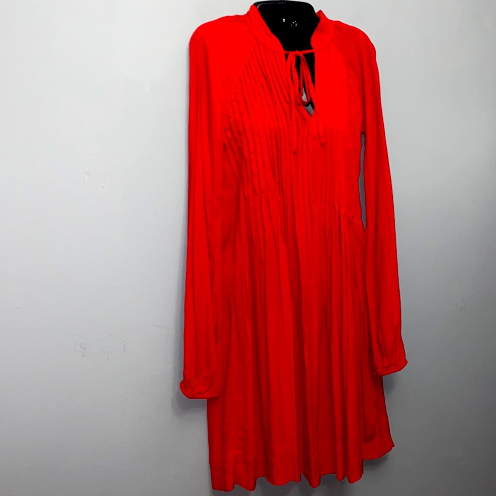 H&M Red MIDI long sleeve shirt Dress